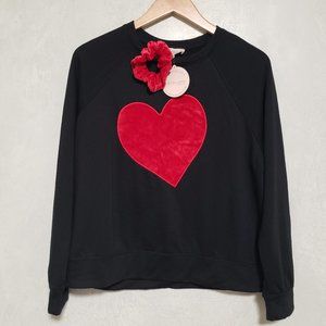Philosophy Black Red Velvet Heart Sweatshirt Scrunchie Gift Set